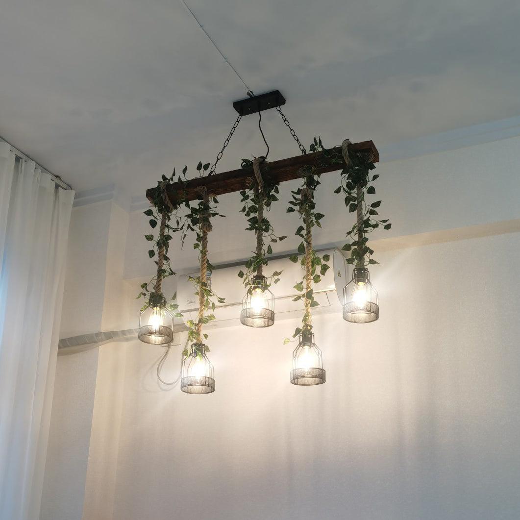 Rustik Trä Chandlier