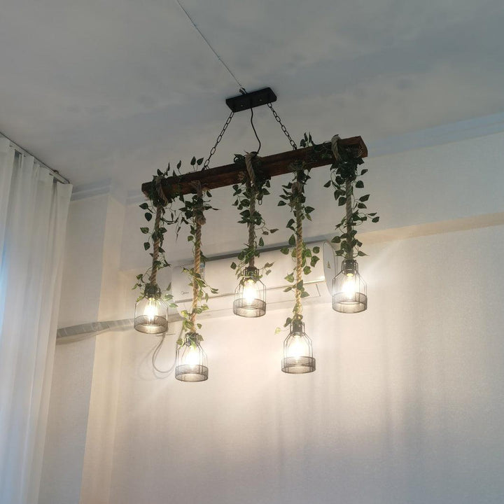 Rustik Trä Chandlier