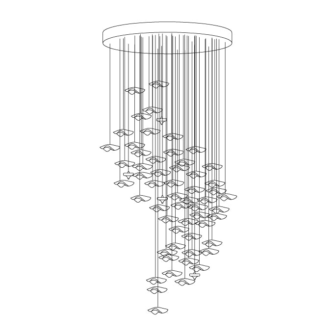 Tidal Art Glass Chandelier