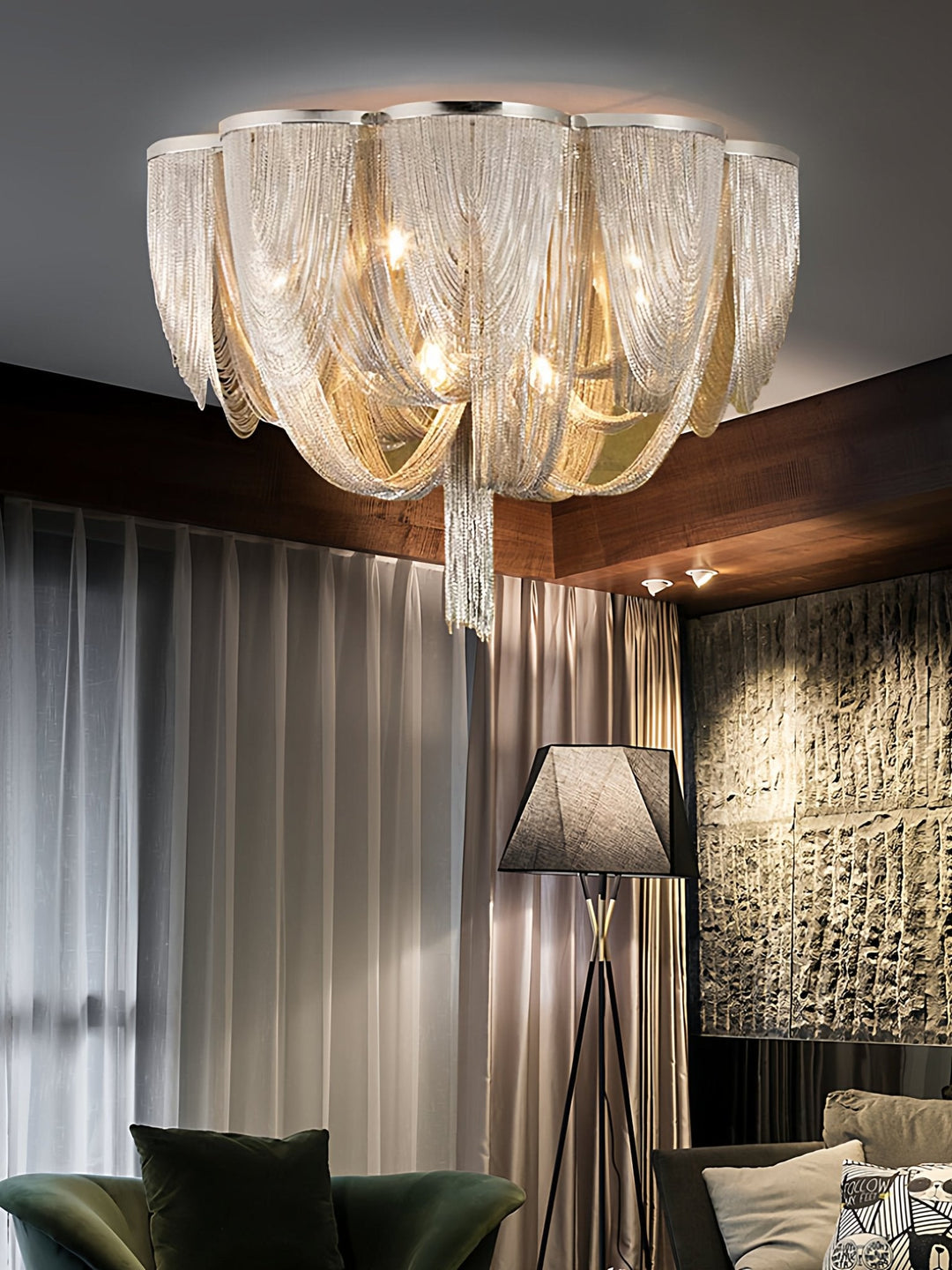 Kedja Fringed Taklampa