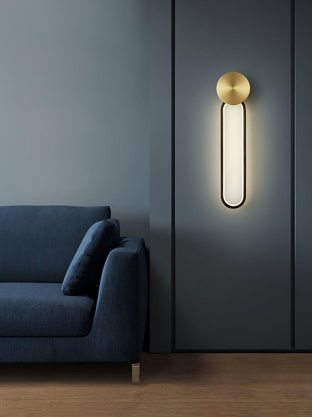Enkel elliptisk vägglampa