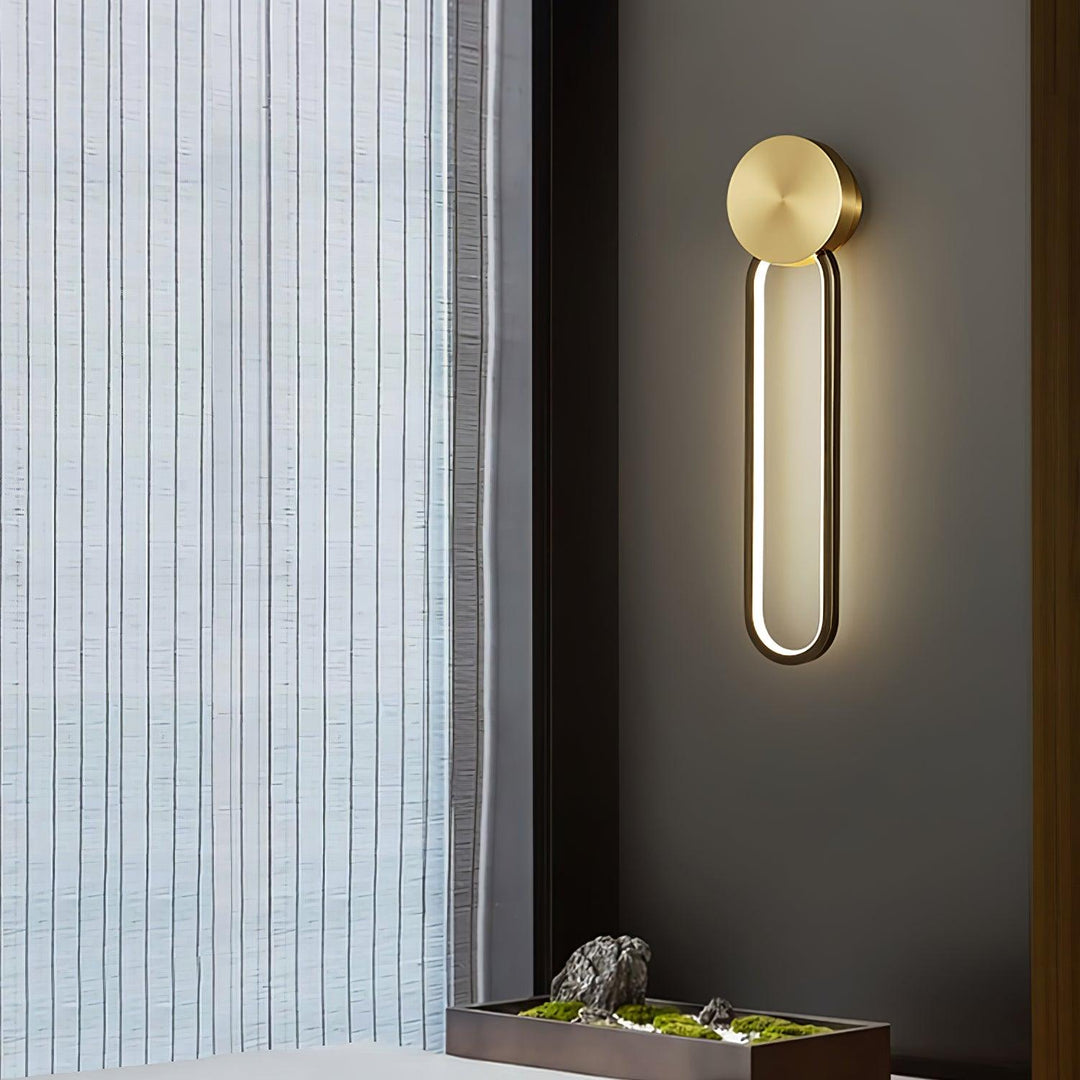 Enkel elliptisk vägglampa