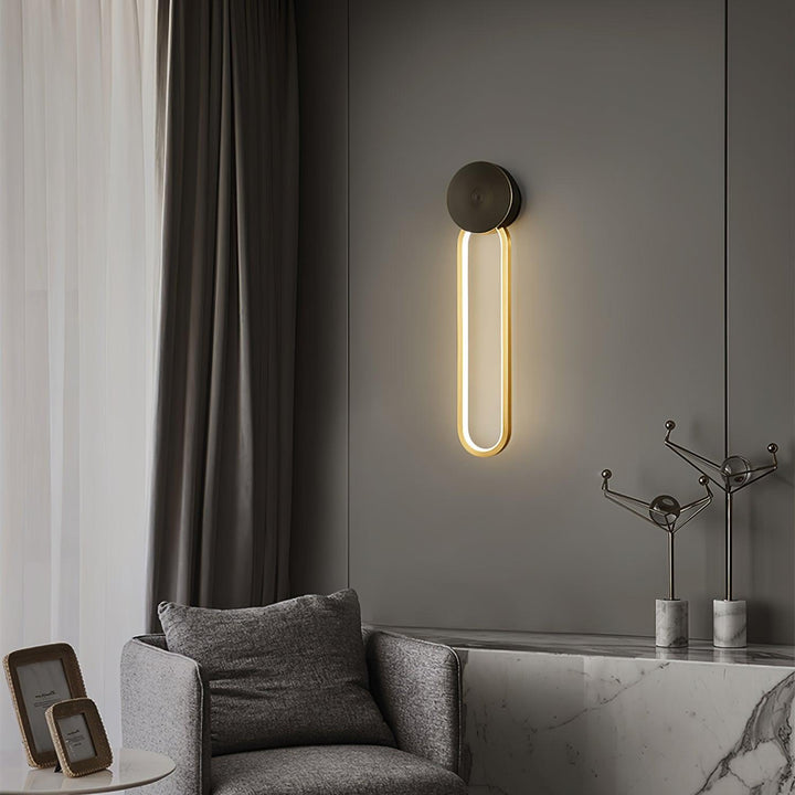 Enkel elliptisk vägglampa