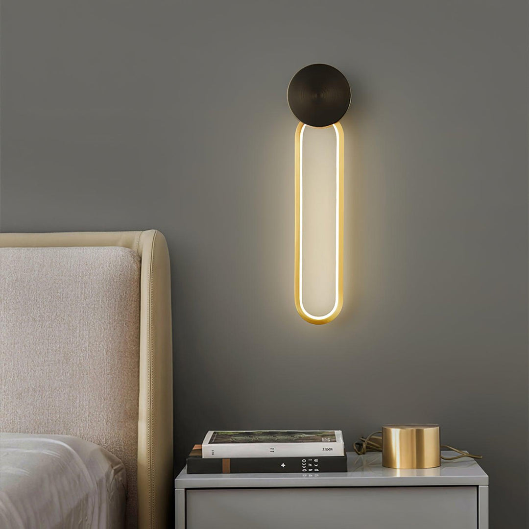 Enkel elliptisk vägglampa