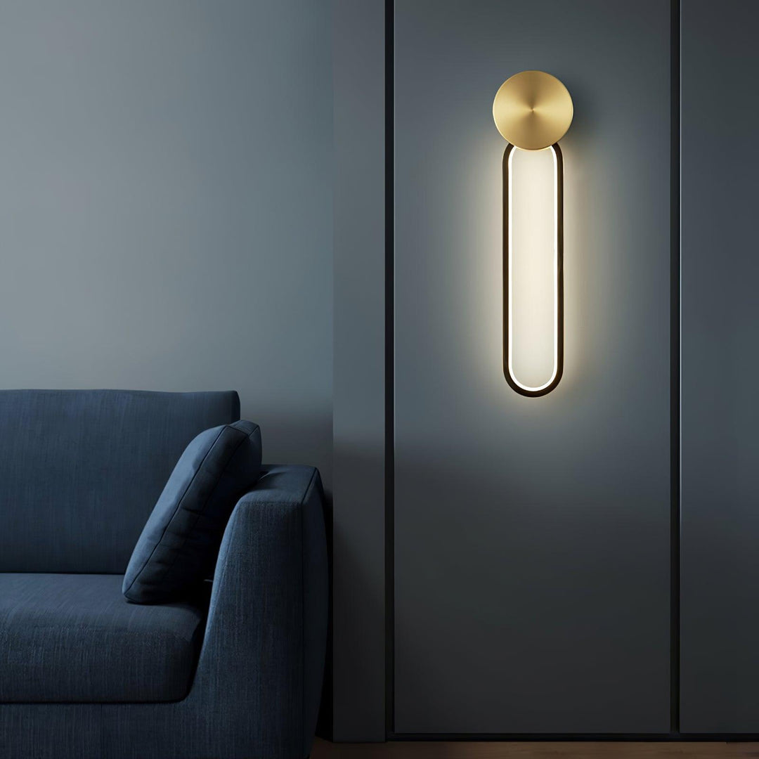 Enkel elliptisk vägglampa