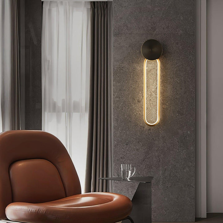 Enkel elliptisk vägglampa
