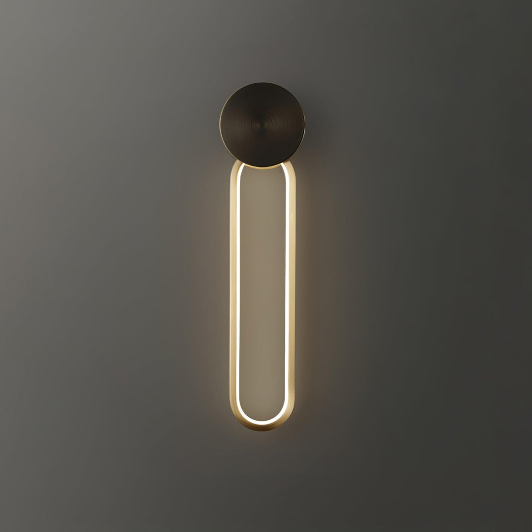 Enkel elliptisk vägglampa