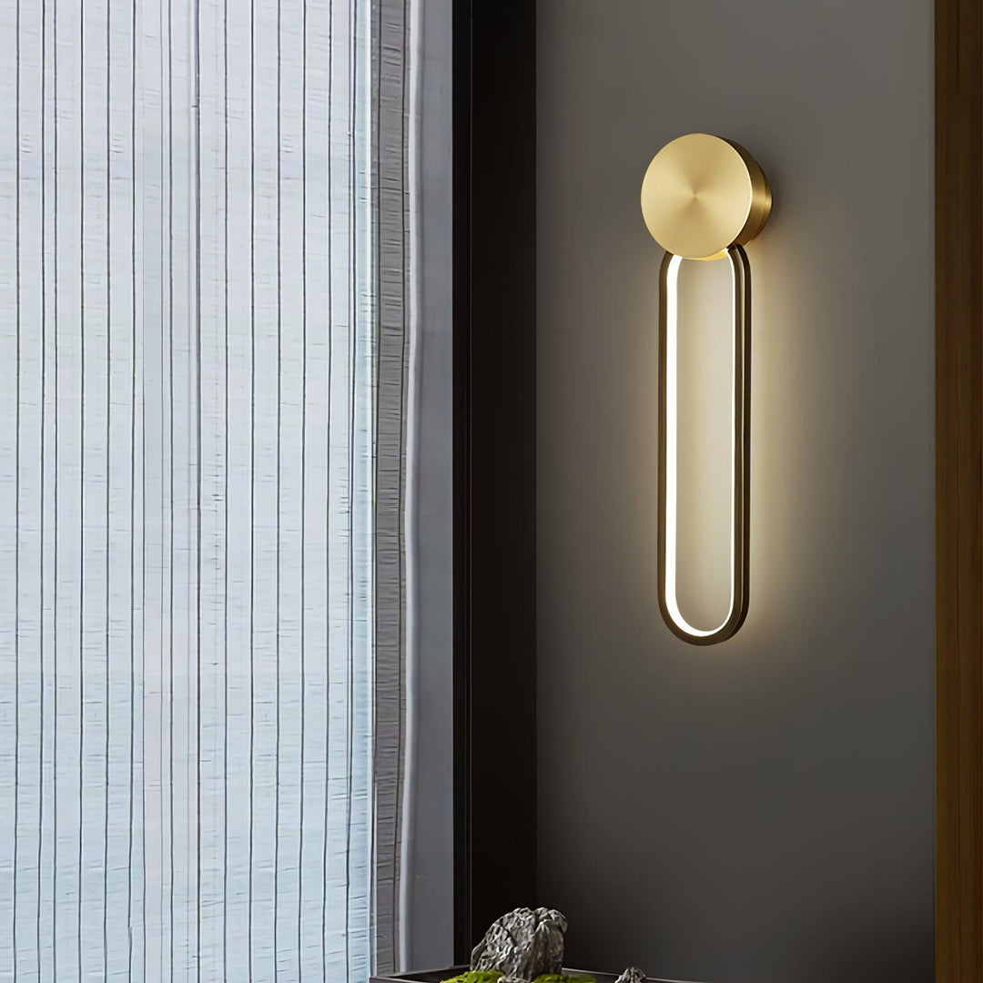 Enkel elliptisk vägglampa