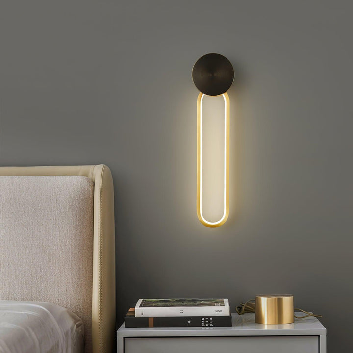 Enkel elliptisk vägglampa