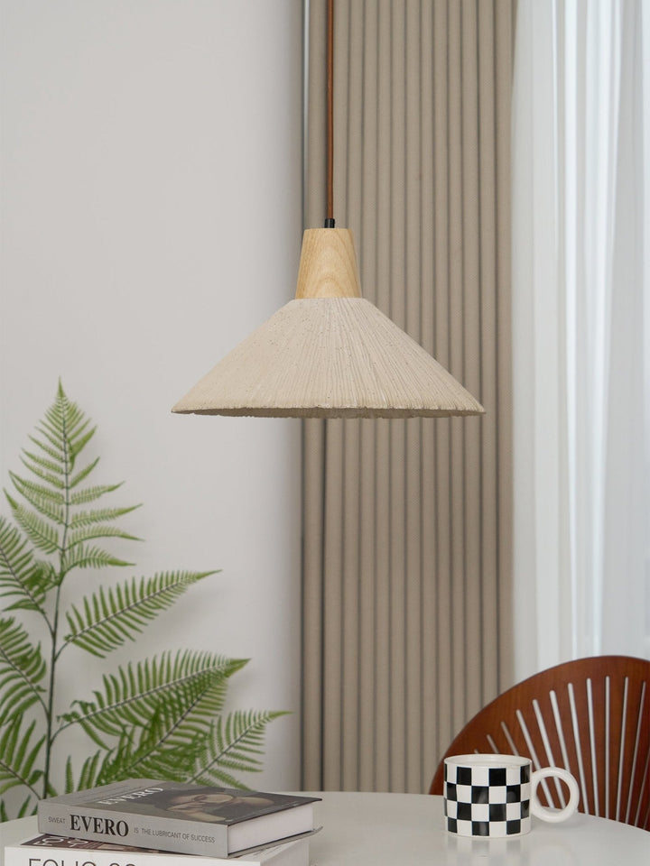 Betong Plisserad Pendellampa