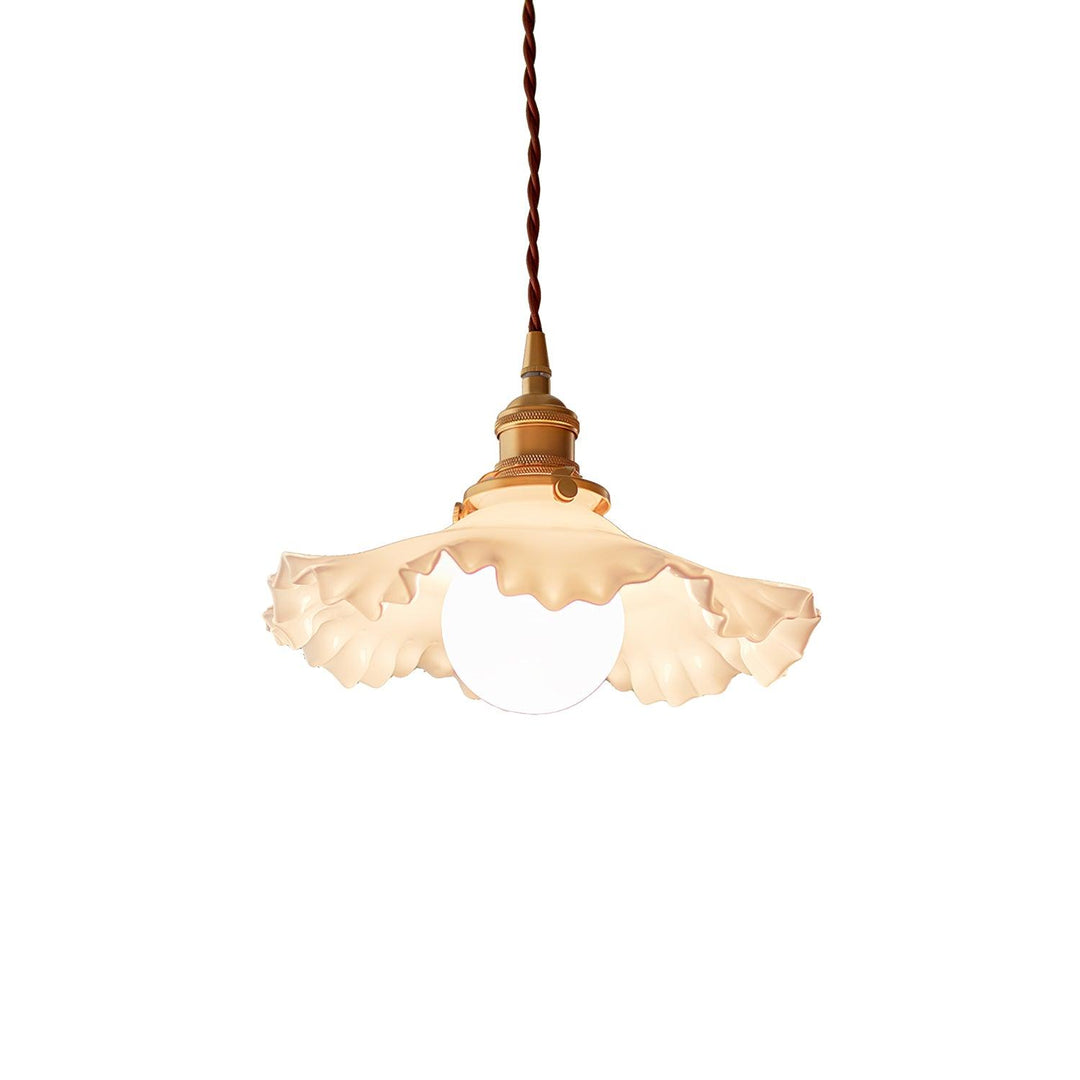 Liten Blommig Pendellampa