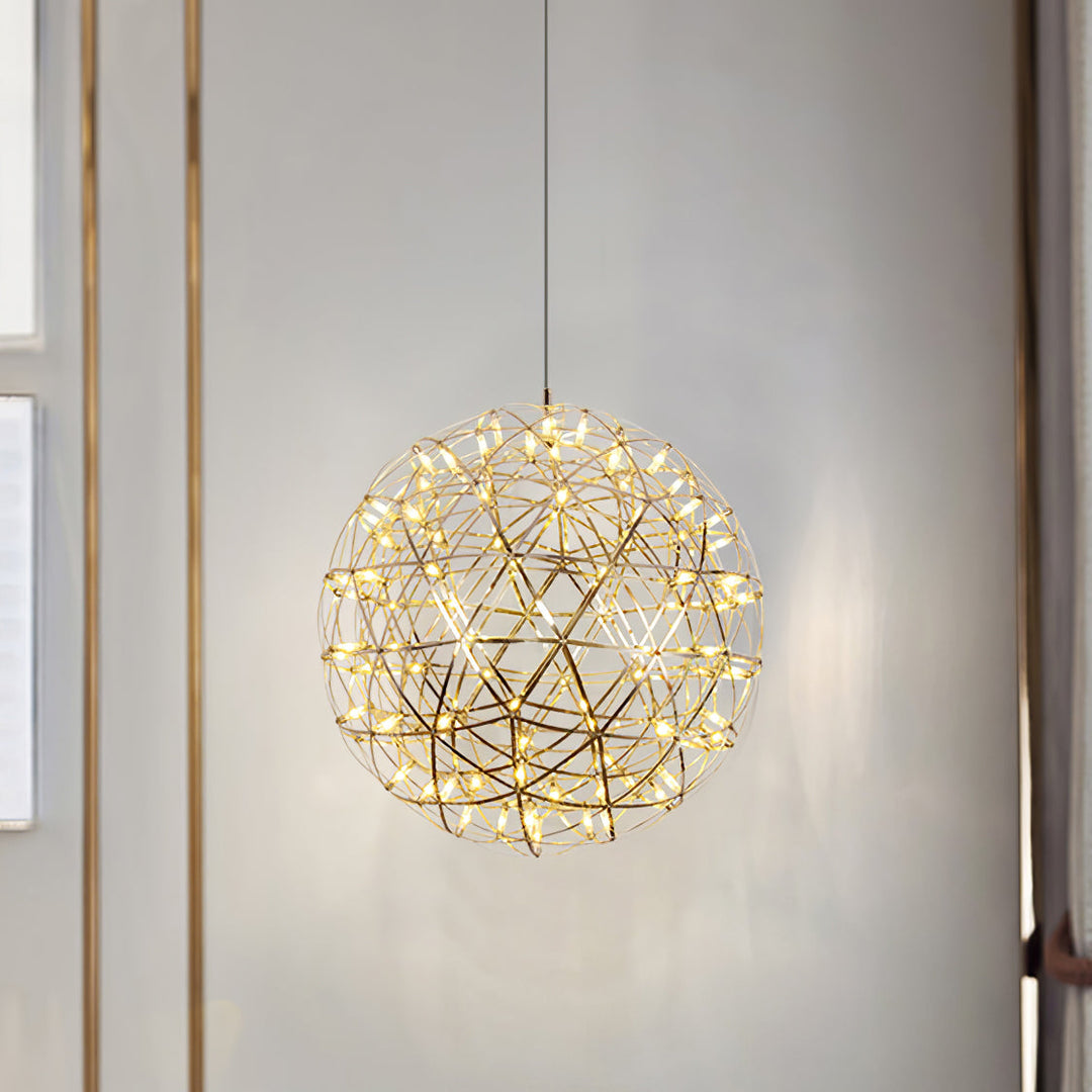 Silver Spark Ball Pendellampa