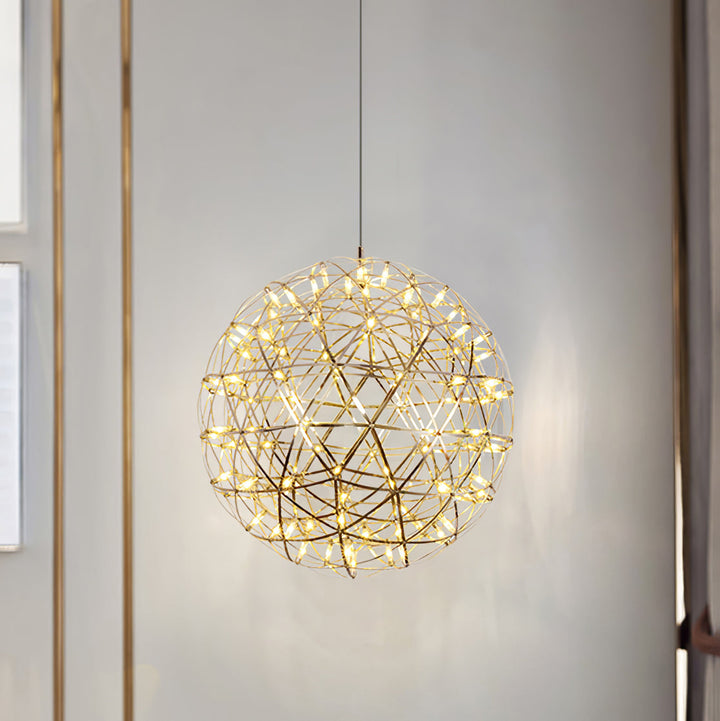 Silver Spark Ball Pendellampa