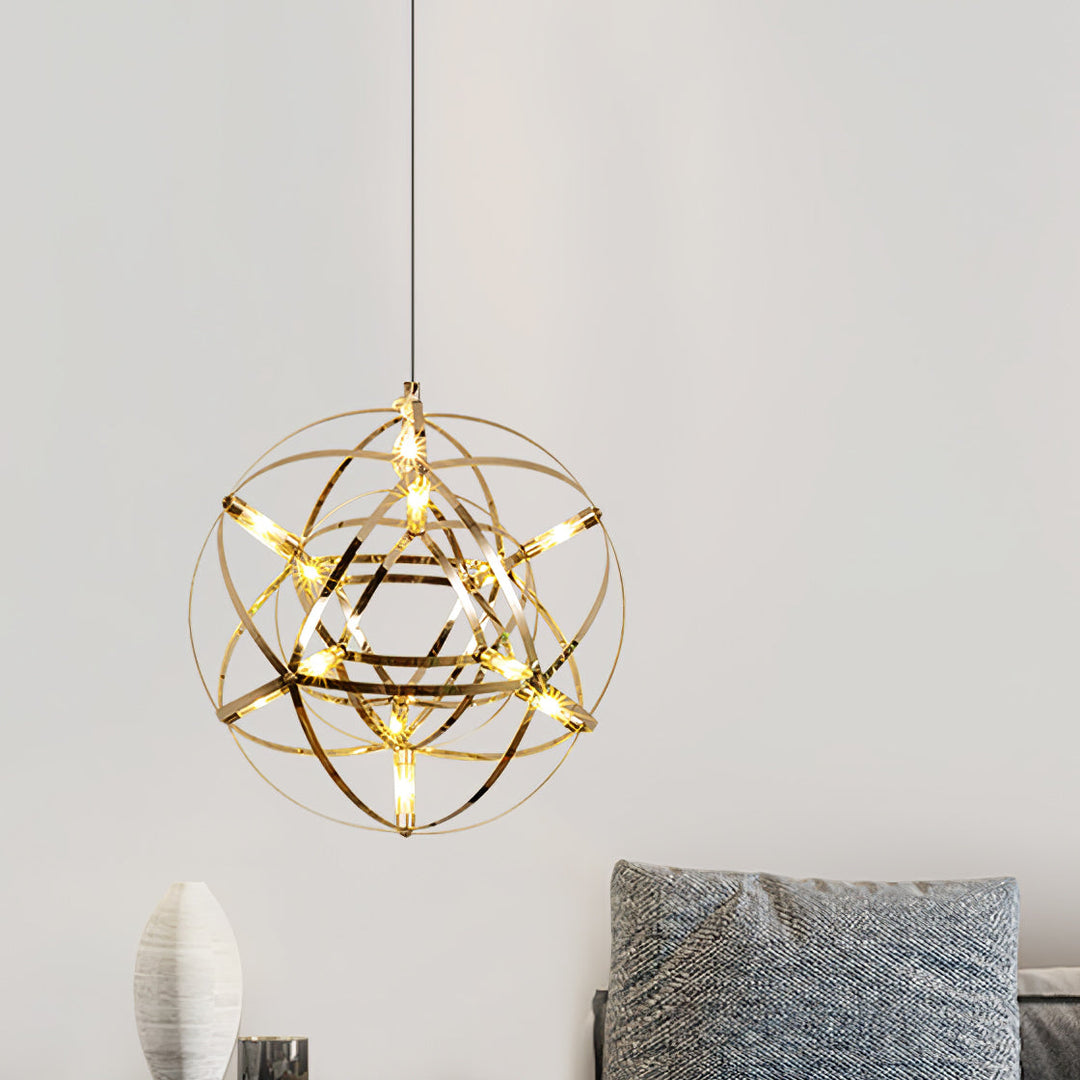 Silver Spark Ball Pendellampa