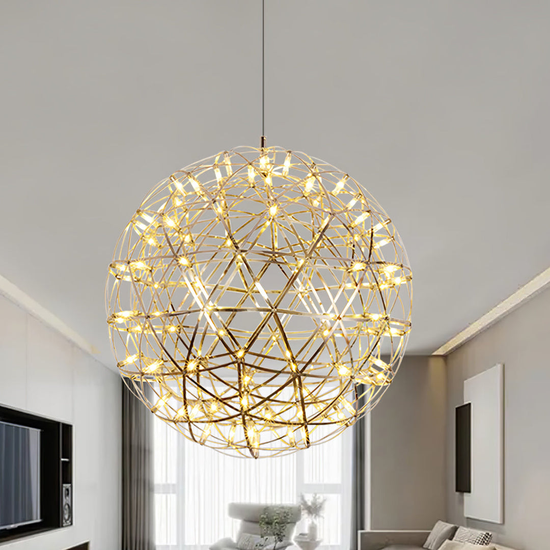 Silver Spark Ball Pendellampa