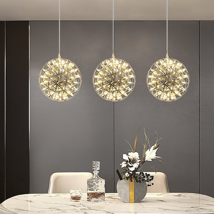 Silver Spark Ball Pendellampa