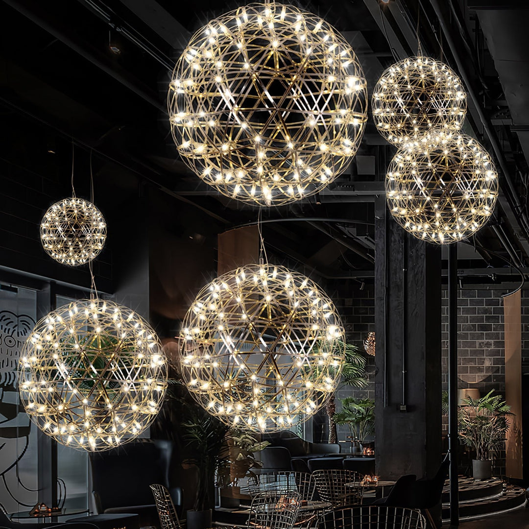 Guld Spark Ball Pendellampa