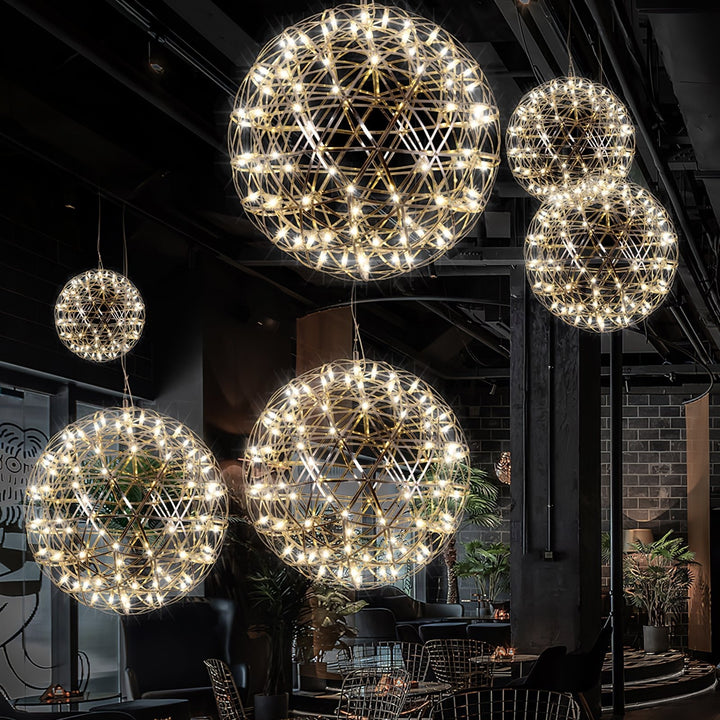 Guld Spark Ball Pendellampa