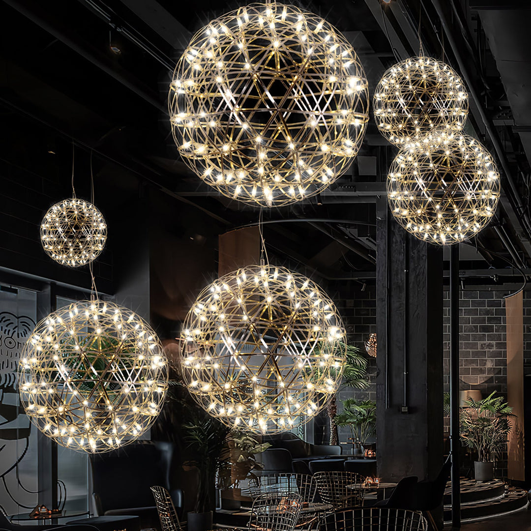 Silver Spark Ball Pendellampa