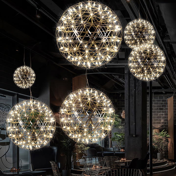 Silver Spark Ball Pendellampa
