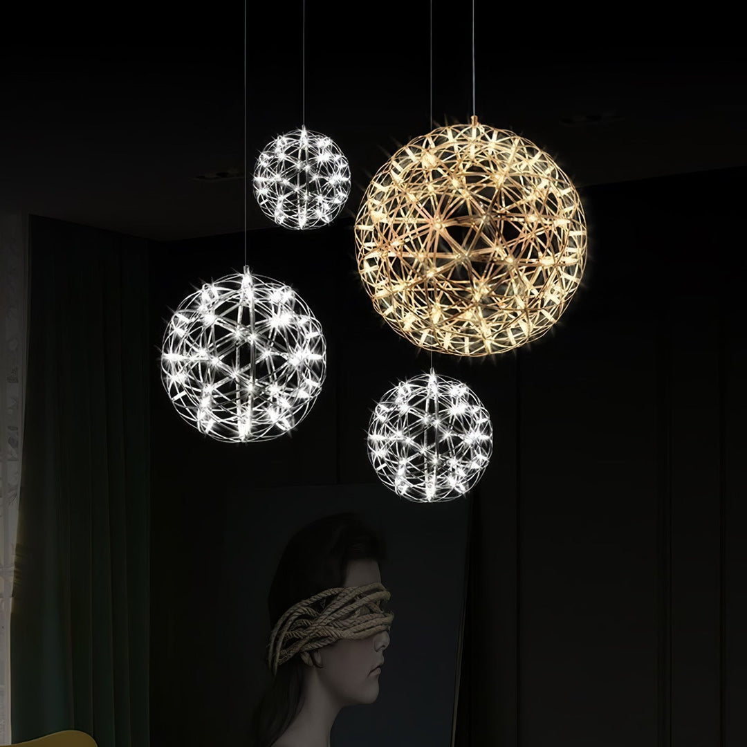 Silver Spark Ball Pendellampa