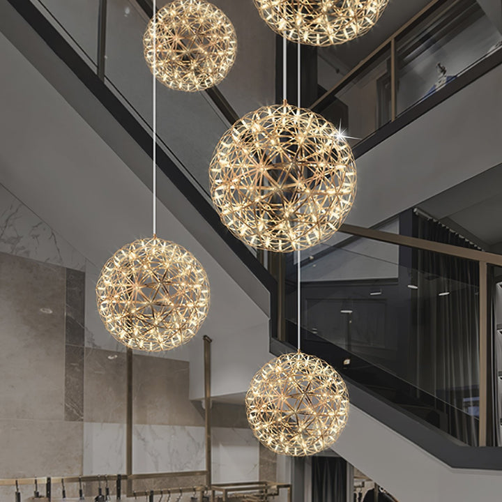 Guld Spark Ball Pendellampa