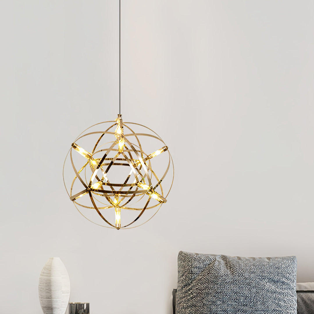 Silver Spark Ball Pendellampa