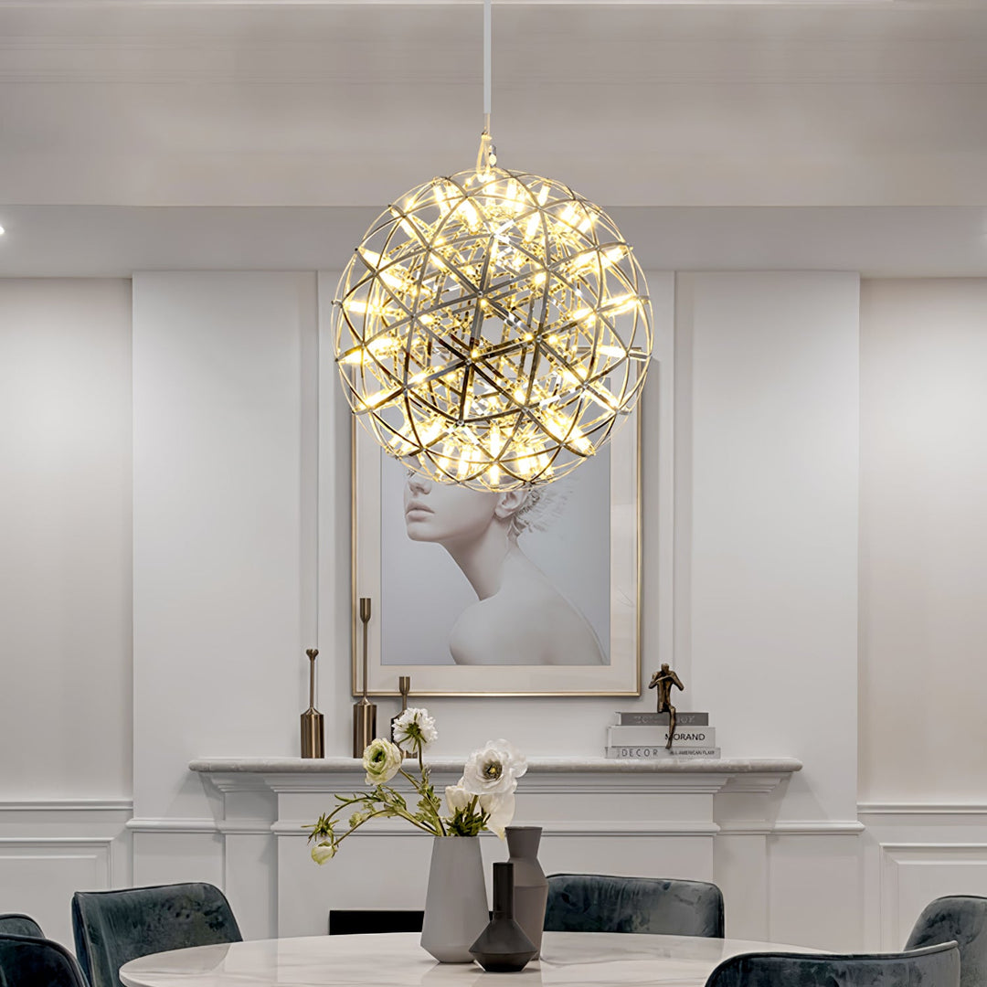 Silver Spark Ball Pendellampa