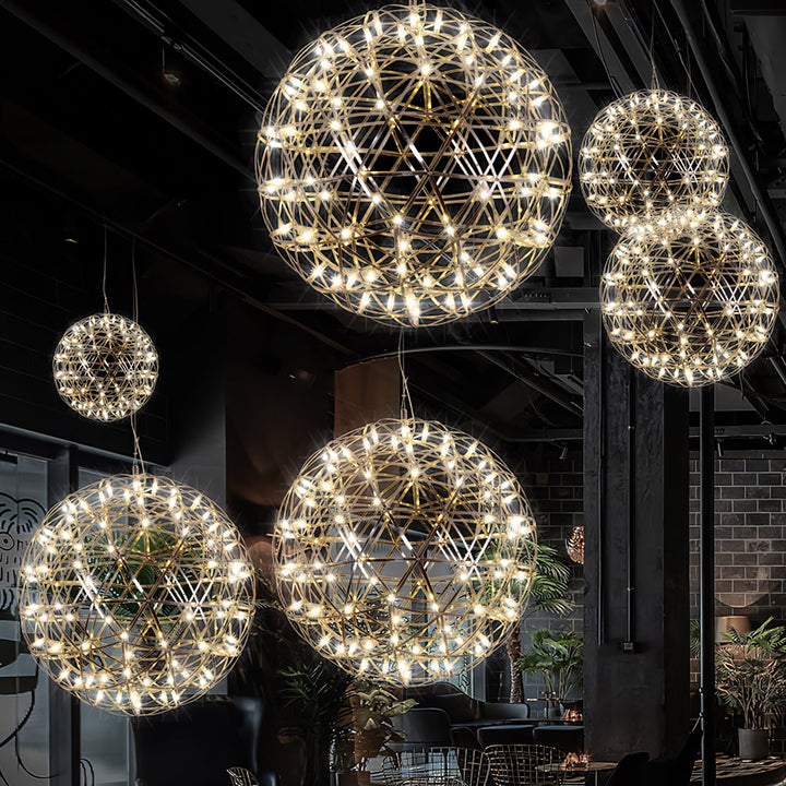 Silver Spark Ball Pendellampa