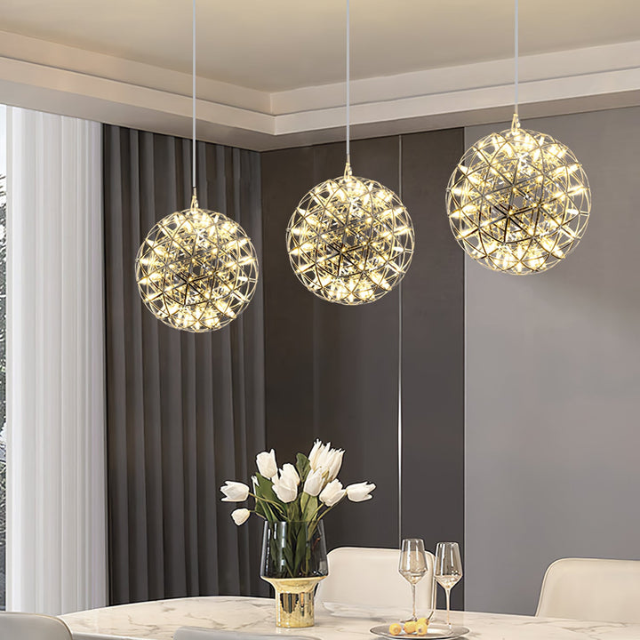 Silver Spark Ball Pendellampa