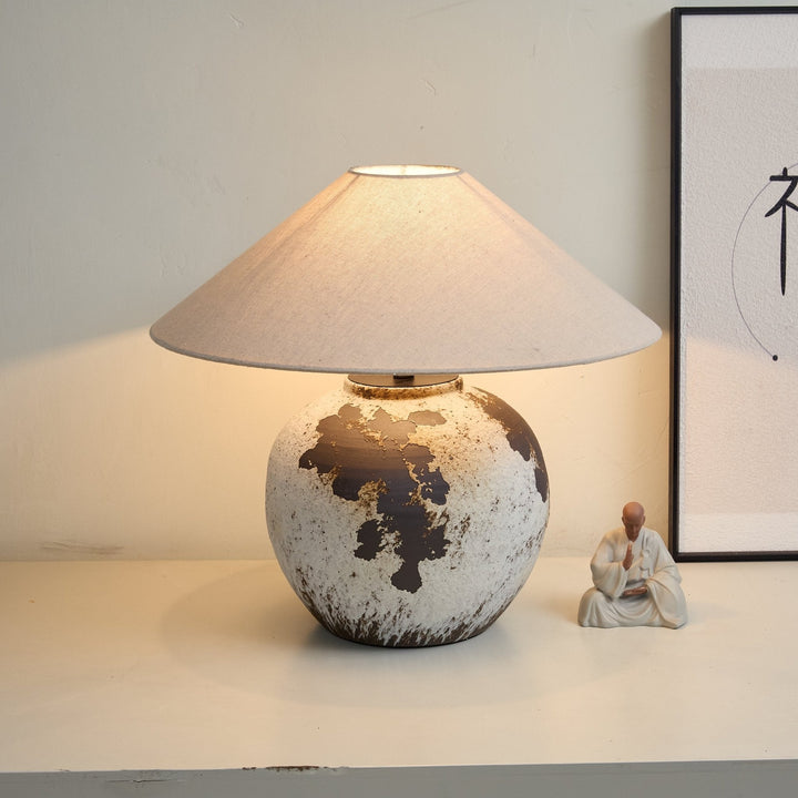 Prickig Glob Keramisk Bordslampa