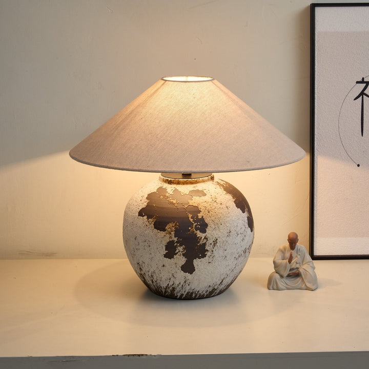 Prickig Glob Keramisk Bordslampa