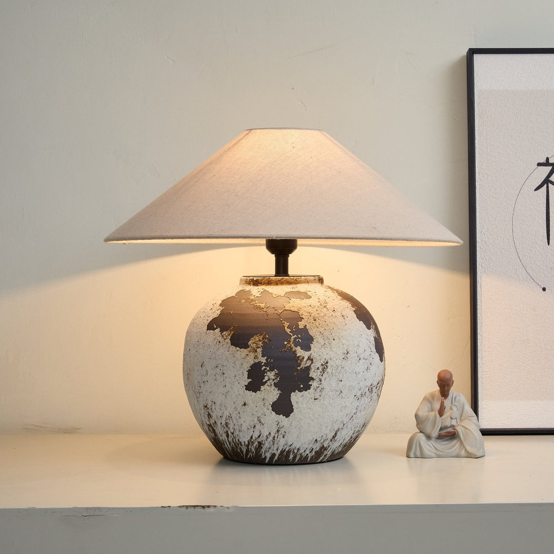 Prickig Glob Keramisk Bordslampa