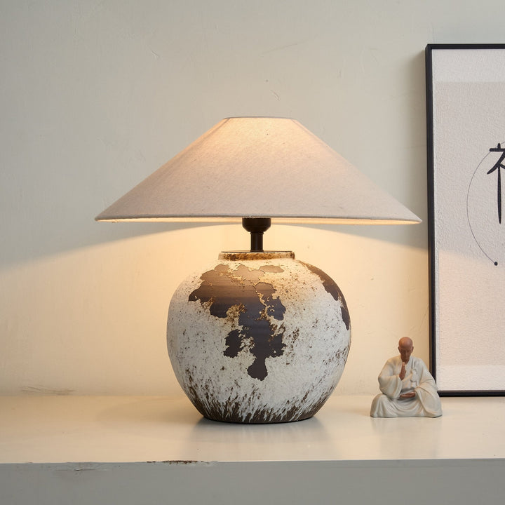 Prickig Glob Keramisk Bordslampa