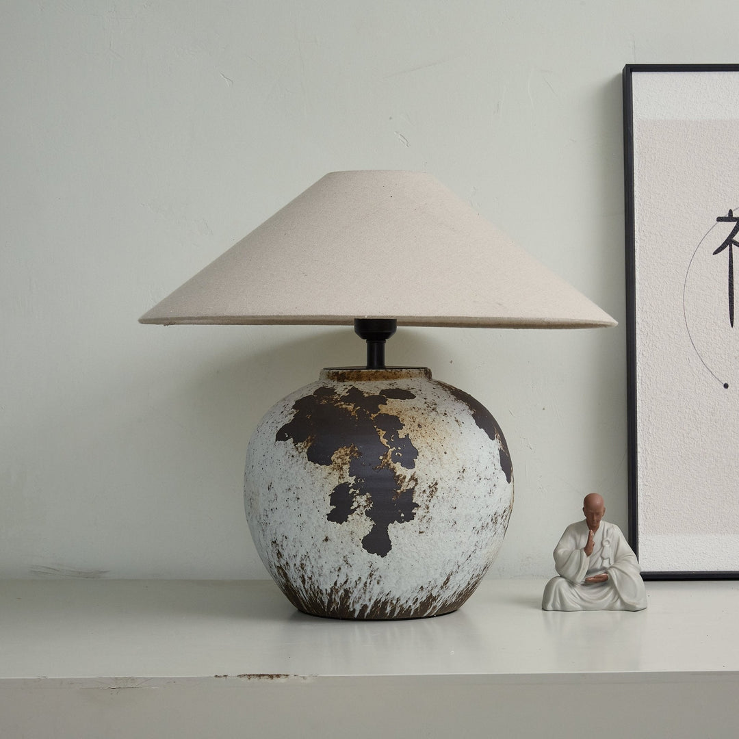 Prickig Glob Keramisk Bordslampa
