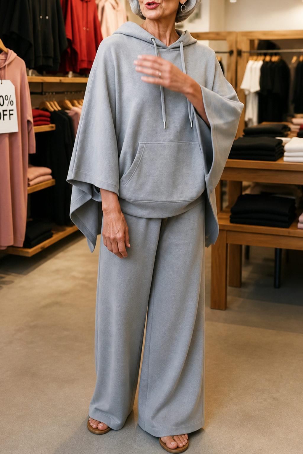 Wearbella – Peleryna z kapturem i set byxor z vida ben