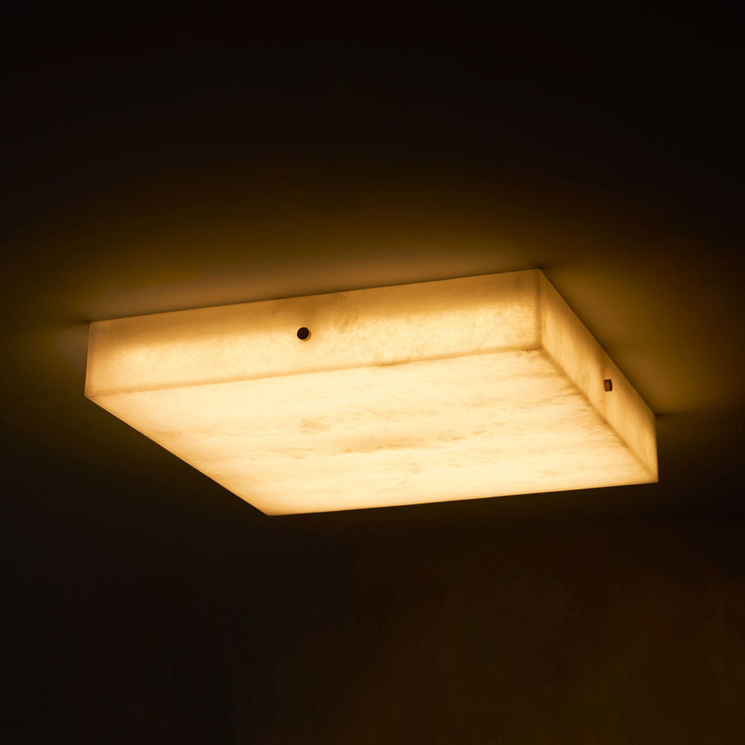 Fyrkantig Alabaster Taklampa