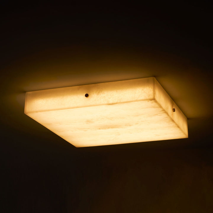 Fyrkantig Alabaster Taklampa