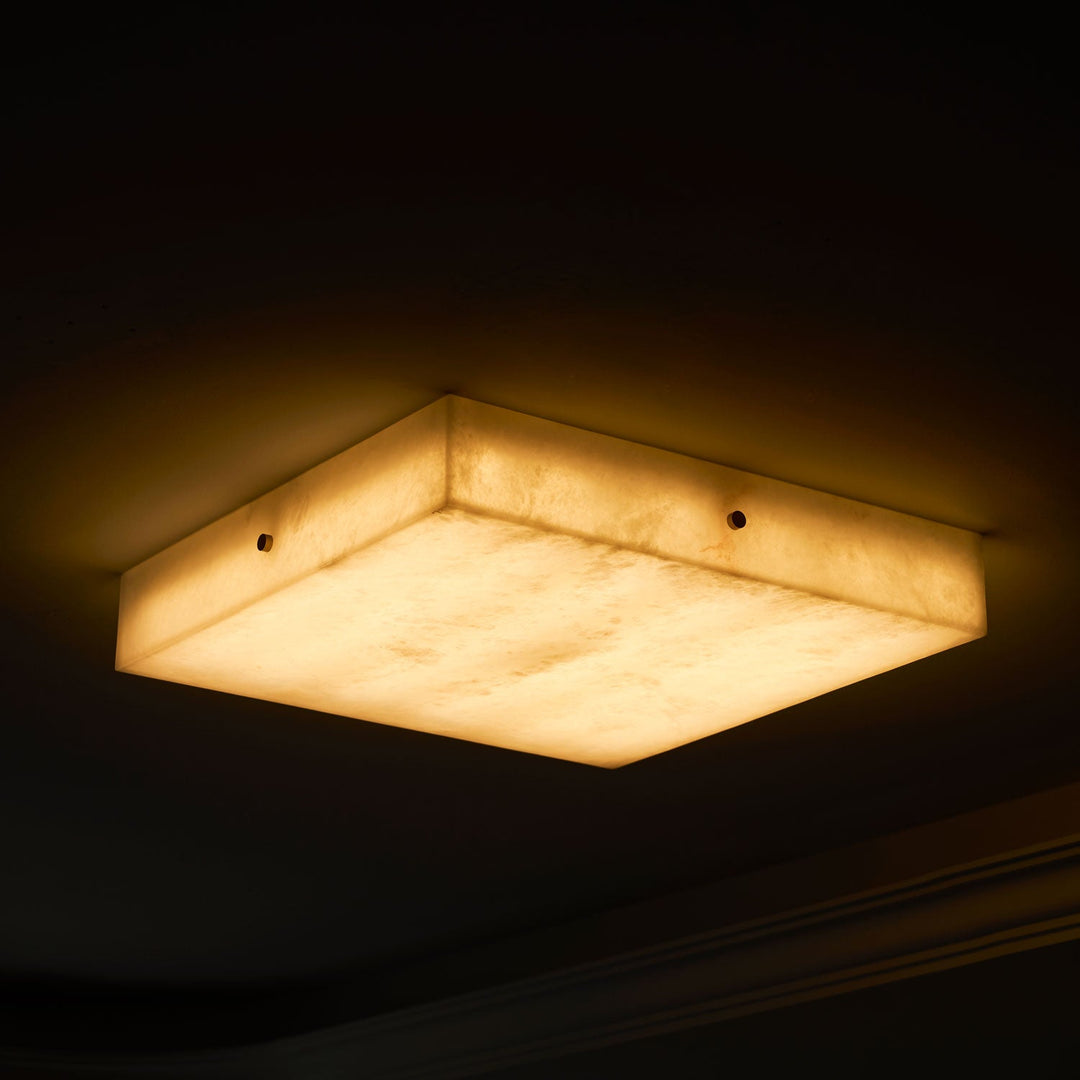 Fyrkantig Alabaster Taklampa