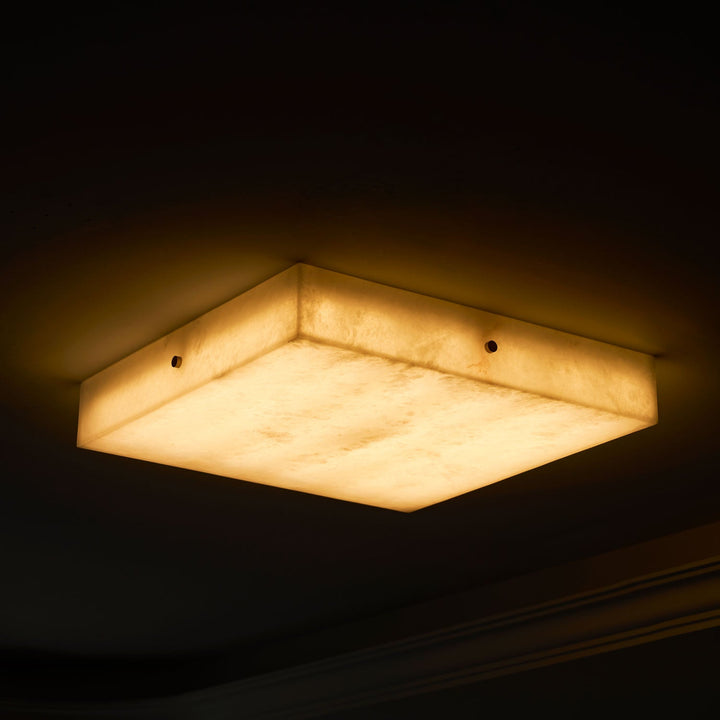 Fyrkantig Alabaster Taklampa