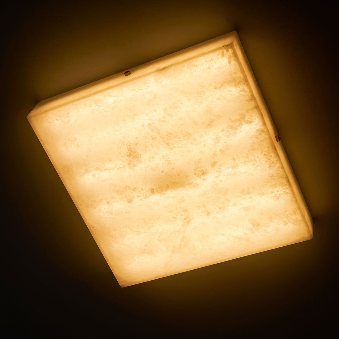 Fyrkantig Alabaster Taklampa