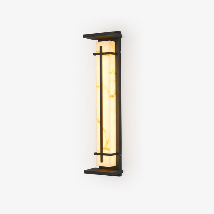 Fyrkantig Utomhus Alabaster Vägglampa