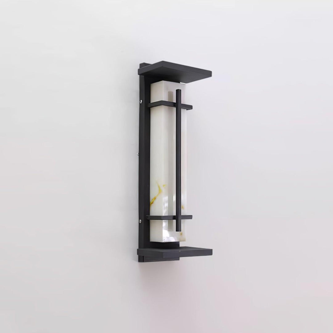 Fyrkantig Utomhus Alabaster Vägglampa