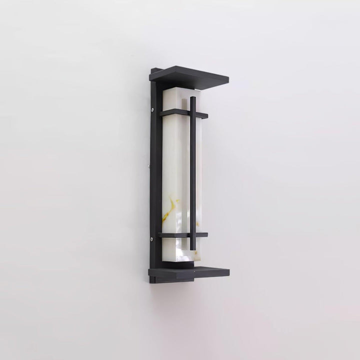 Fyrkantig Utomhus Alabaster Vägglampa