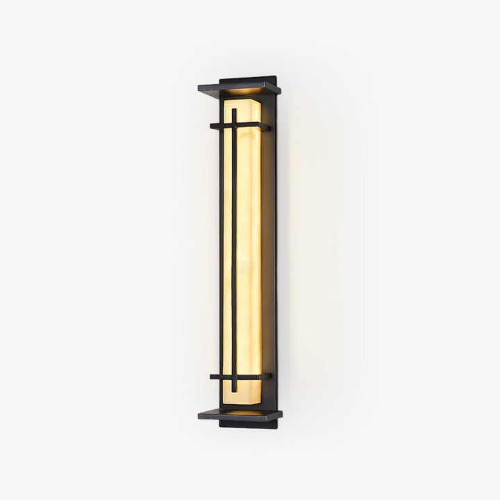Fyrkantig Utomhus Alabaster Vägglampa