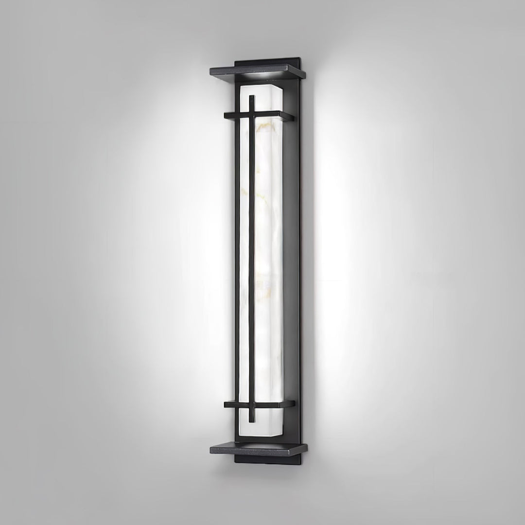 Fyrkantig Utomhus Alabaster Vägglampa