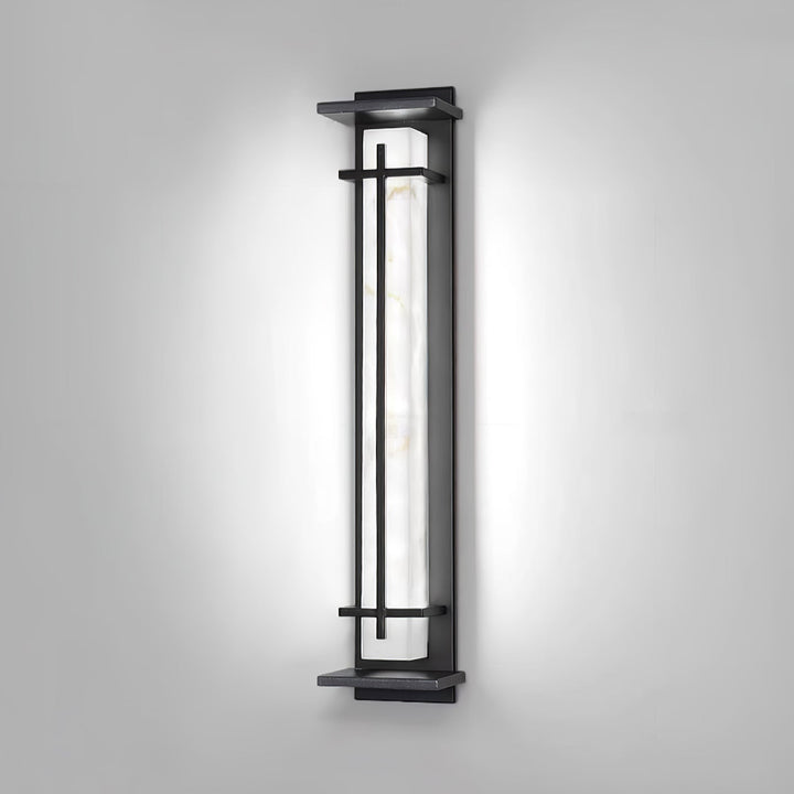 Fyrkantig Utomhus Alabaster Vägglampa