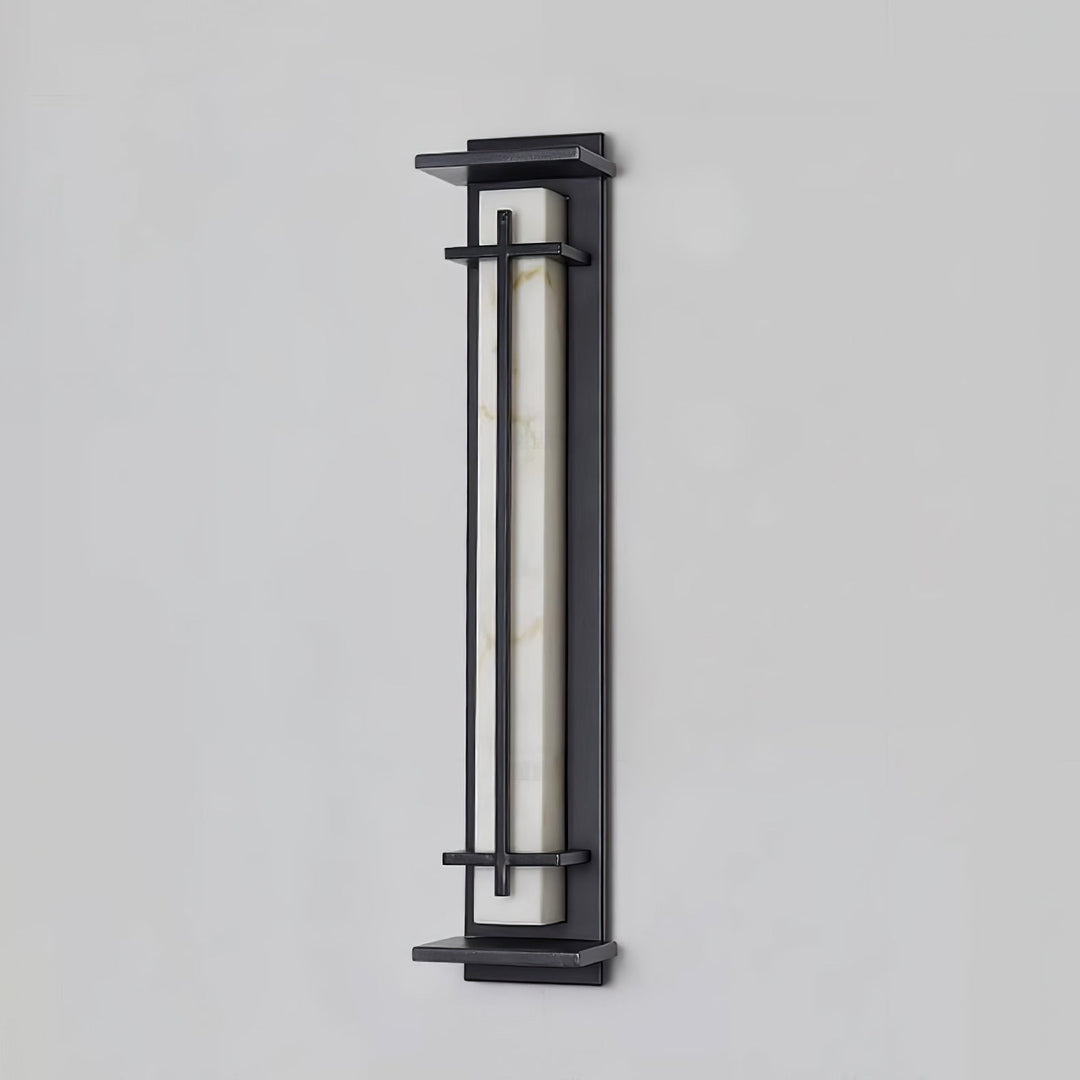 Fyrkantig Utomhus Alabaster Vägglampa