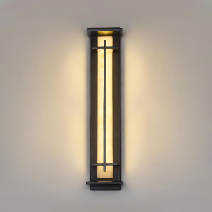 Fyrkantig Utomhus Alabaster Vägglampa
