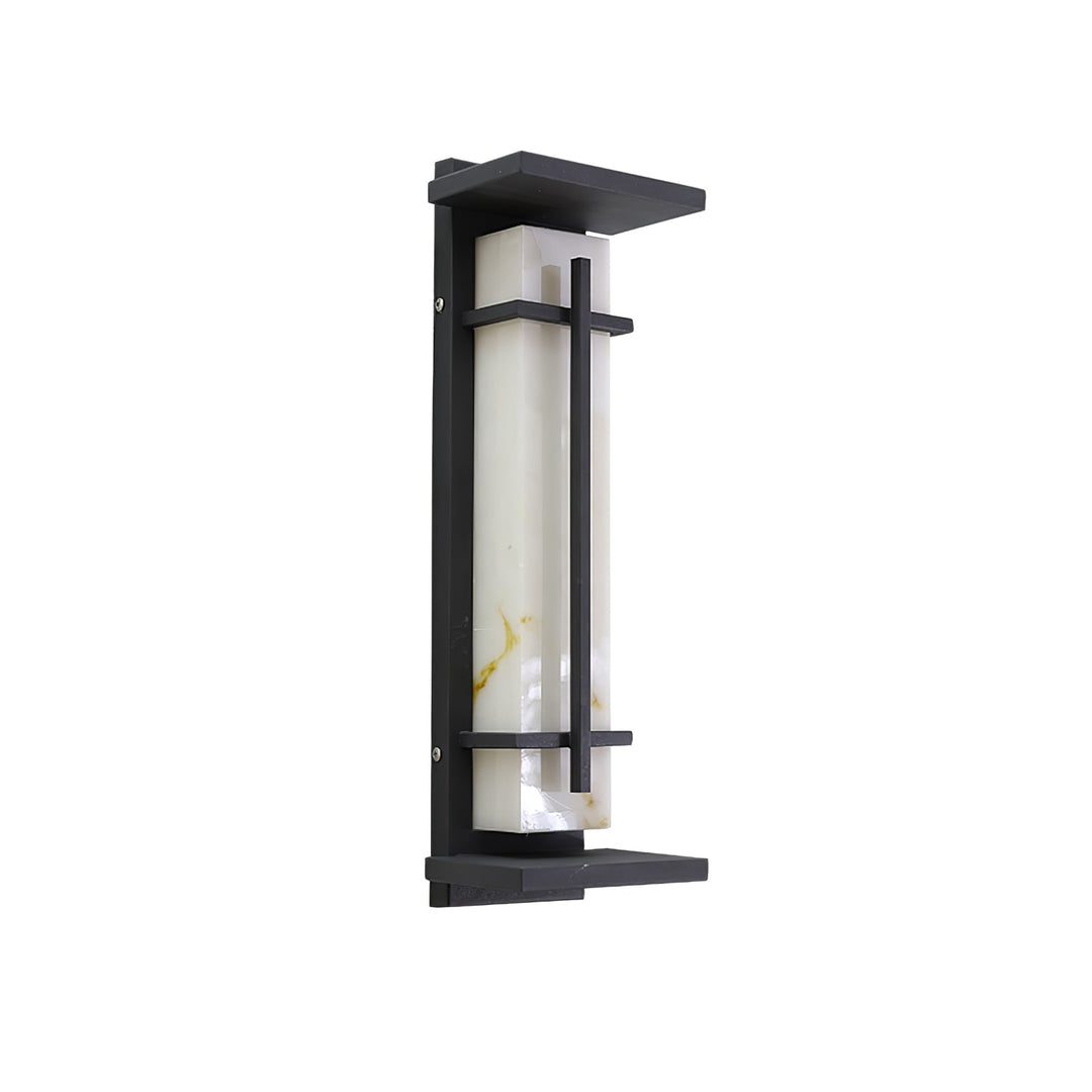 Fyrkantig Utomhus Alabaster Vägglampa